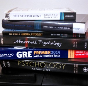 Textbooks and prep books track a student's past, present, and future! (Photo by Jalisha Braxton)