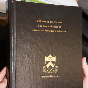Every senior dreams of the day their thesis is finally binded! Photo credit: Princeton University Office of Communications 