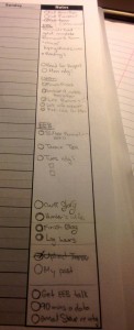 My to-do list this week. I find it helpful to see everything on one page - and to have the gratification of checking off the little circles 
