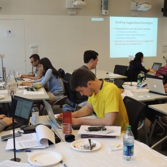 Students working hard at the Spring 2015 Hackademics! Image courtesy of the McGraw Center for Teaching and Learning. Used with permission.