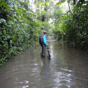 The flooded trail