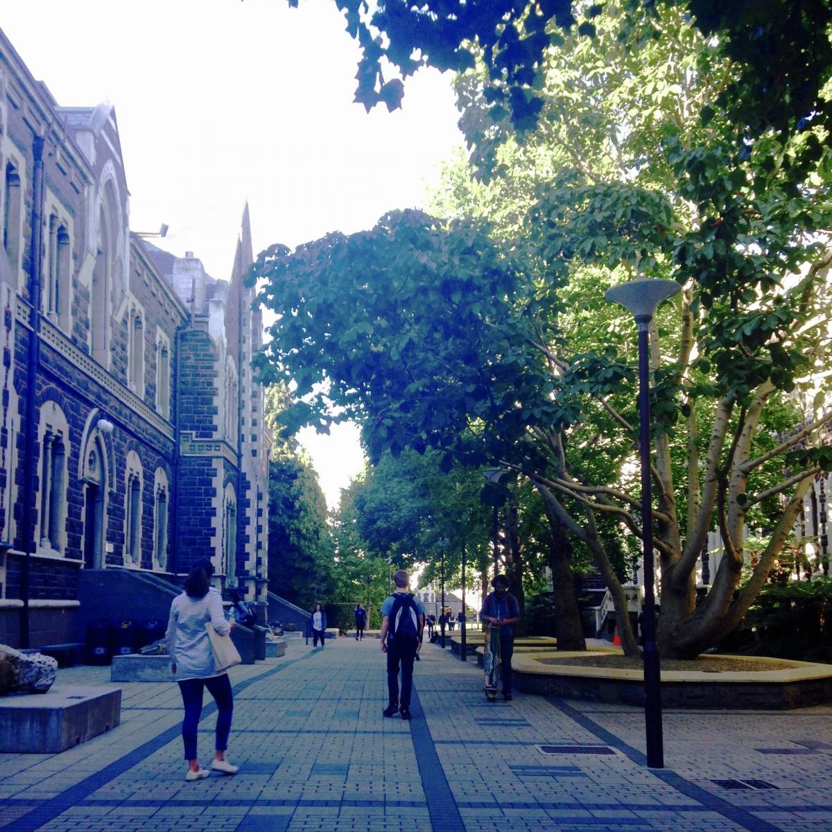 The walkway along one of Otago's oldest buildings, on my way to class this morning! Image by Vidushi Sharma.