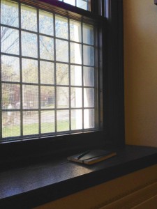 My bedroom windowsill - which, this April, has become my bedroom poetry windowsill.