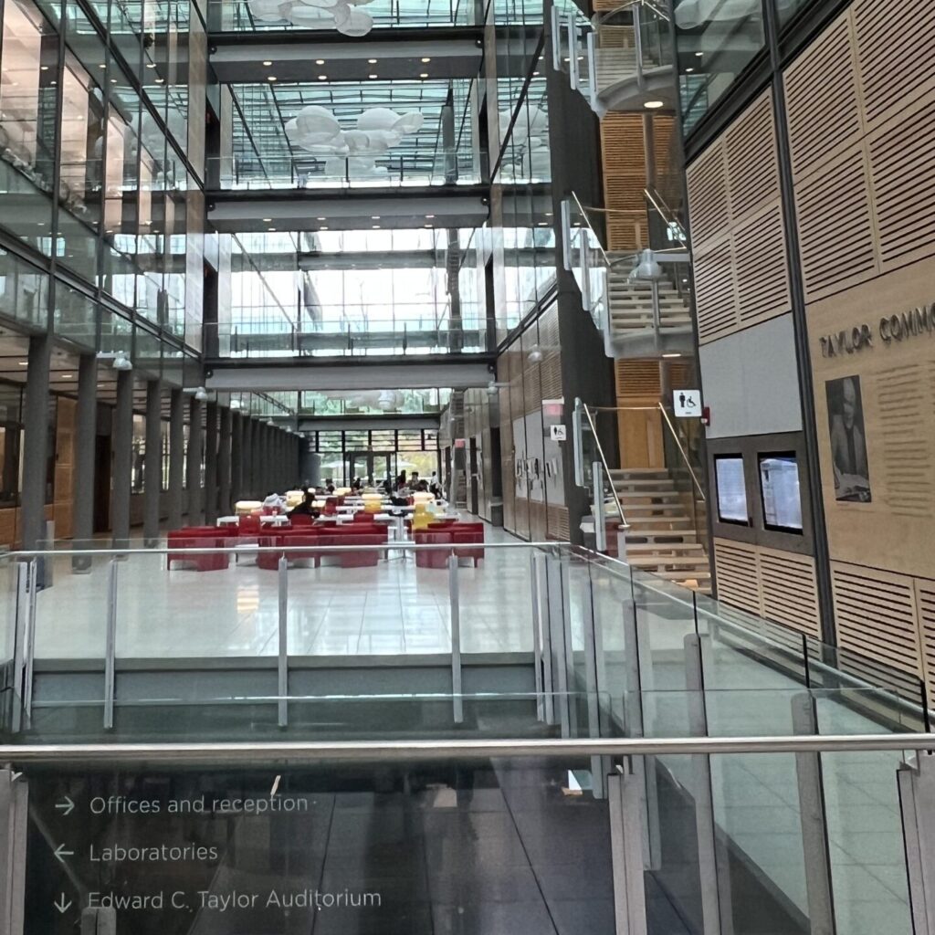 Frick Chemistry Laboratory - full of natural light and glass and wood features.