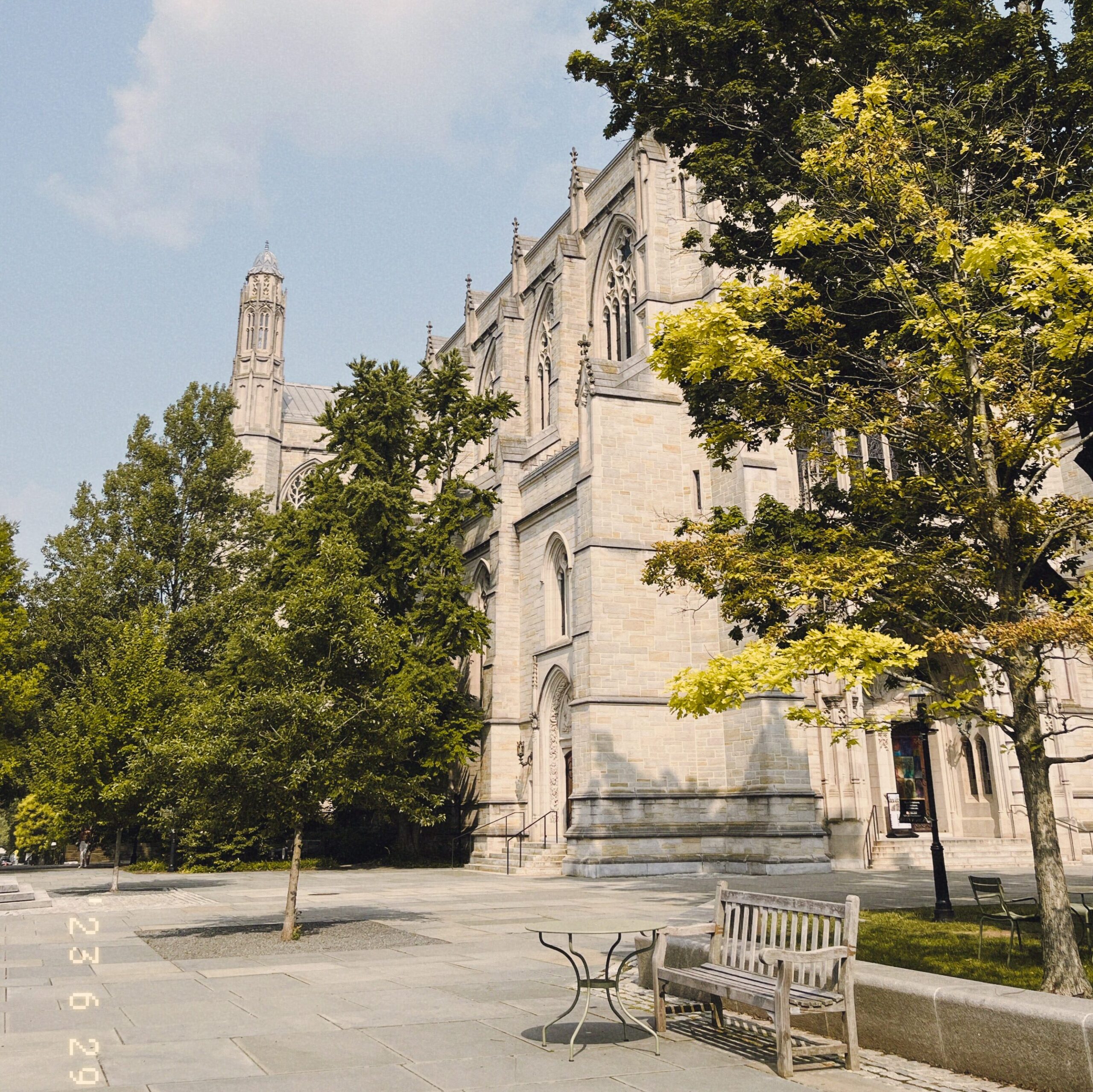 This is a picture of the Princeton Chapel, taken by myself the summer I first arrived at Princeton.