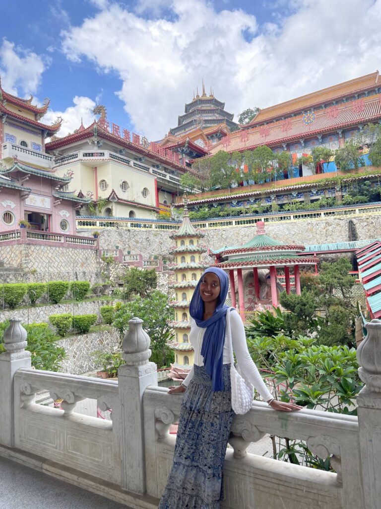 Picture of Iman Bedru at Kuala Lumpur temple.