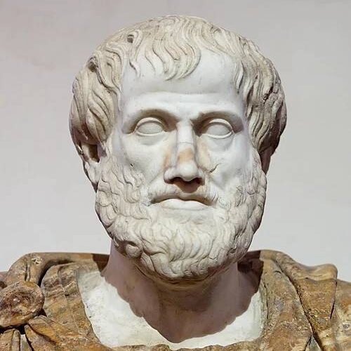 Roman copy of a Greek bronze bust of Aristotle by Lysippos (c. 330 BC).
